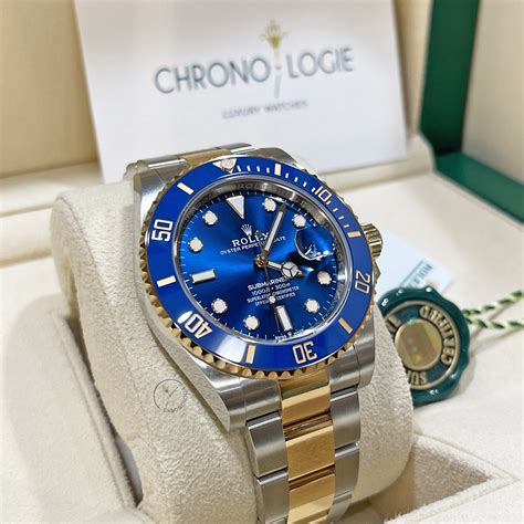 2021 18ct yellow gold rolex submariner date|rolex submariner yellow gold blue dial.